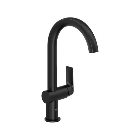 GROHE Single-Handle Pull Down Kitchen Faucet Dual Spray 1.75 Gpm, Black 303772430